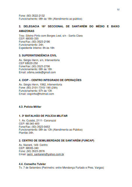 INVENTÁRIO DA OFERTA E INFRAESTRUTURA TURÍSTICA DE SANTARÉM – Pará – Amazônia – Brasil / ANO BASE 2013  -  I. INFRAESTRUTURA DE APOIO AO TURISMO