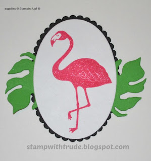 Pop of Paradise, card candy, flamingo, Stampin' Up!, Stamp with Trude