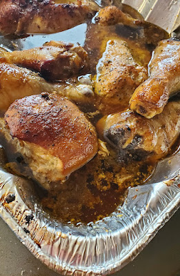 Baked Glazed Chicken Curry Legs