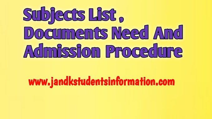 GDC KOKERNAG Subjects List Provide For 1st & 2nd  Semester Students Batch 2022 Documents Need And Admission Procedure  Check Here 