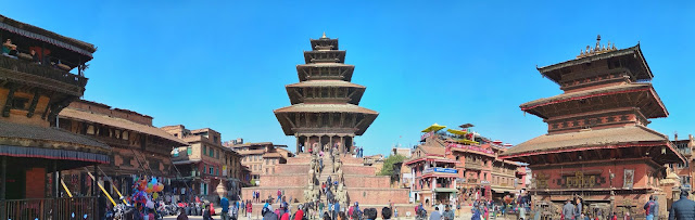 Nyatapola and Bhairav Temple in Taumadhi Square, Bhaktapur