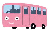 バスのキャラクター「ピンク」