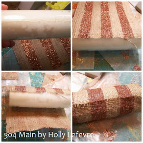Glittering Burlap Candle Wrap by 504 Main