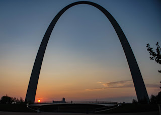 Sunrise at the Gateway Arch in St Louis photo by mbgphoto