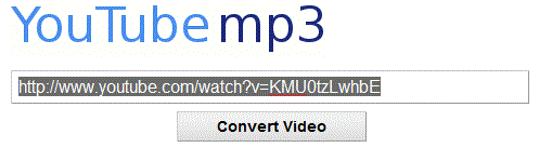 Paste the copied URL to youtube-mp3's bar
