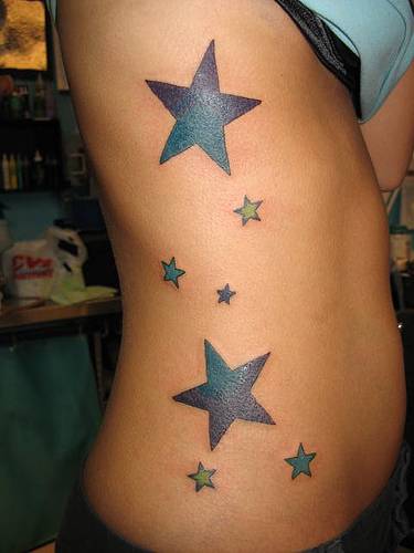 Cool Stars Forearm Band Tattoo