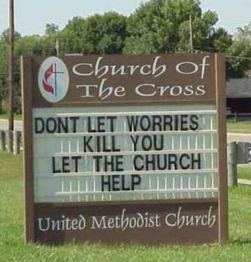 Funny Sign  on Church Signs Are Not Very Episcopalian  We Go With The Good Old  The