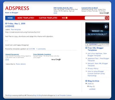 Free Blogger Blogspot Template AdsPress