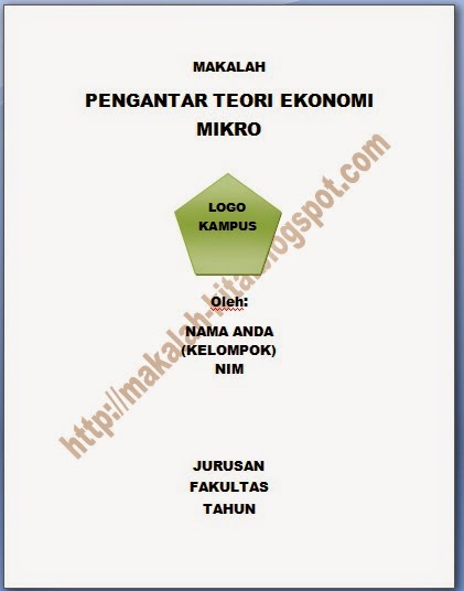 Makalah Pengantar Teori Ekonomi Mikro - MAKALAH KITA