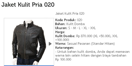 Jaket Kulit Pria