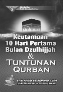 E-Book Keutamaan 10 Hari Pertama Bulan Dzulhijjah & Tuntunan Qurban