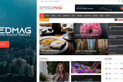 Download Free Spredmag Responsive Magazine Blogger Template