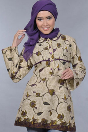 10 Model Baju Batik Kerja Guru Muslimah  Paling Trend 