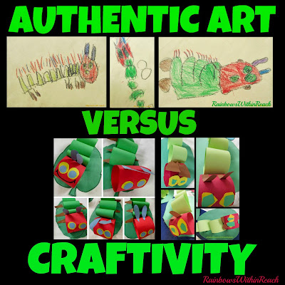 AUTHENTIC Art versus Craftivity: Examples, Opinion and Insight at RainbowsWithinReach