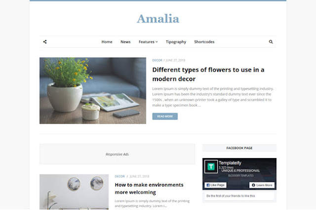 Amalia Blogger Template