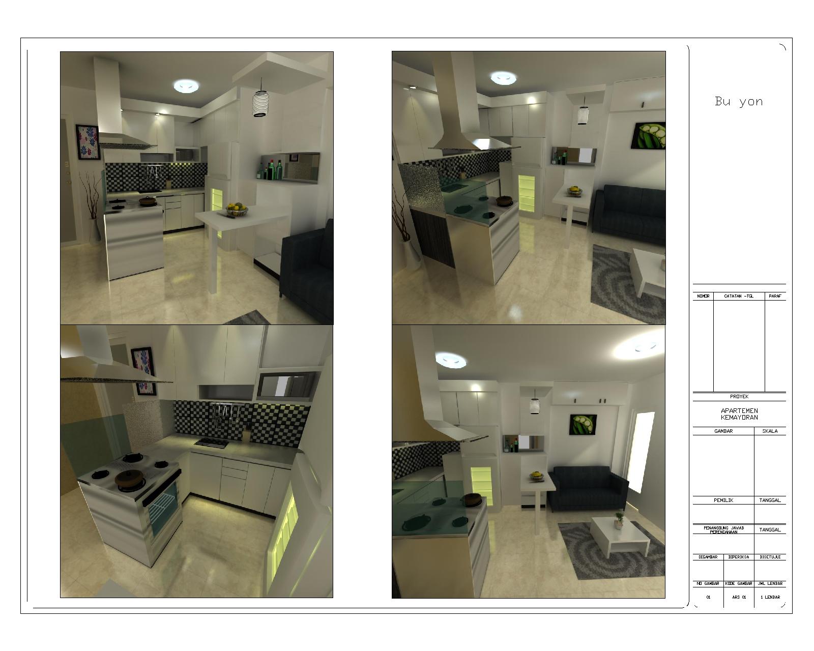 Desain Interior Apartemen Dua Kamar