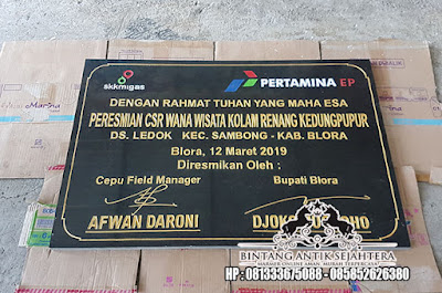 Harga Prasasti Peresmian