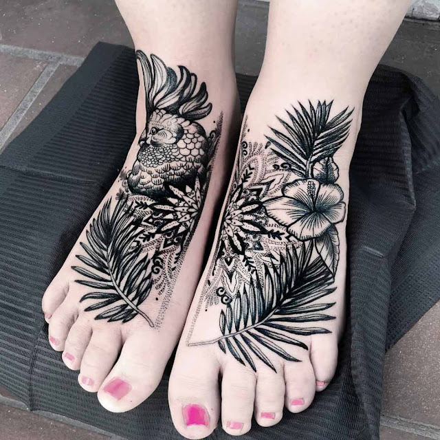 tatuagens femininas para os pés