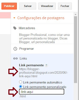 Link permanente blogger (Versão delegada)