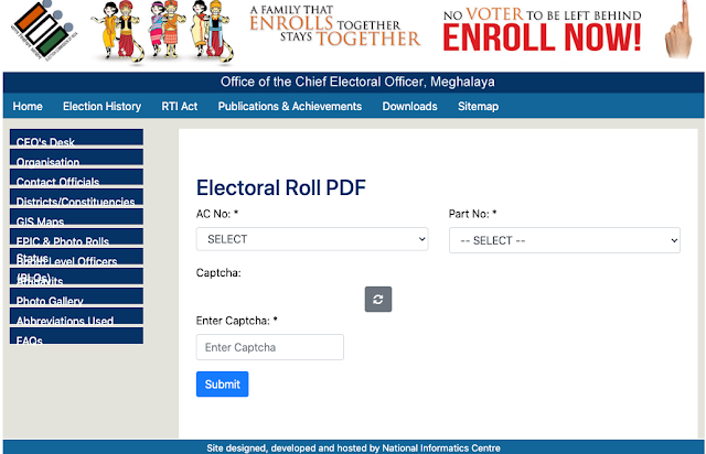 Meghalaya Voter List PDF Download