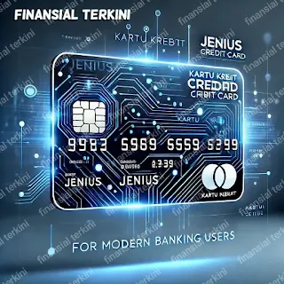 Gambar ilustrasi penggunaan Kartu Kredit Jenius dengan aplikasi digital dan kartu virtual.