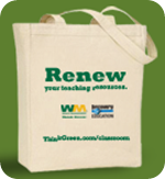 Discovery Education Renew reusable tote bag