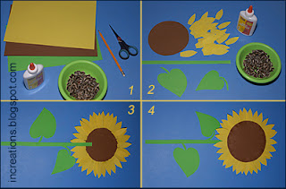 Paper Sunflower Process