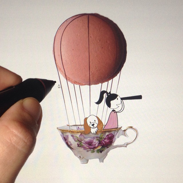 funny and cute photo illustrations by Clara Desda