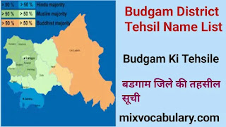 Budgam subdivision list