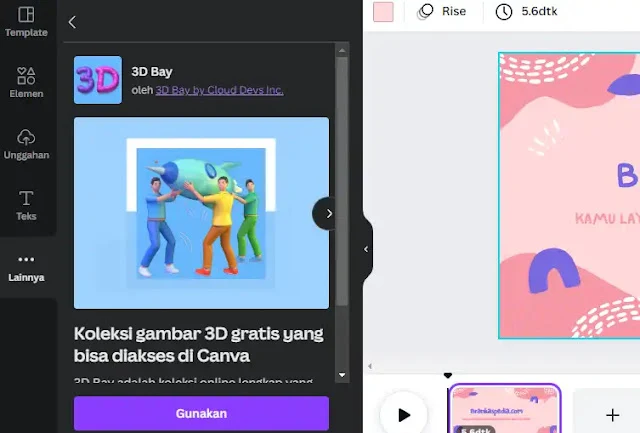 Cara Menambahkan Gambar 3D dan Ilustrasi di Canva