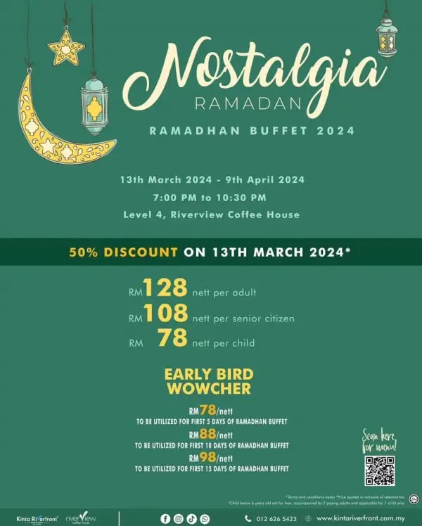 Poster Buffet Ramadhan 2024 di Kinta River Front