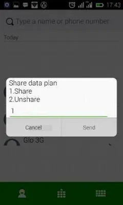 share your glo data with ussd