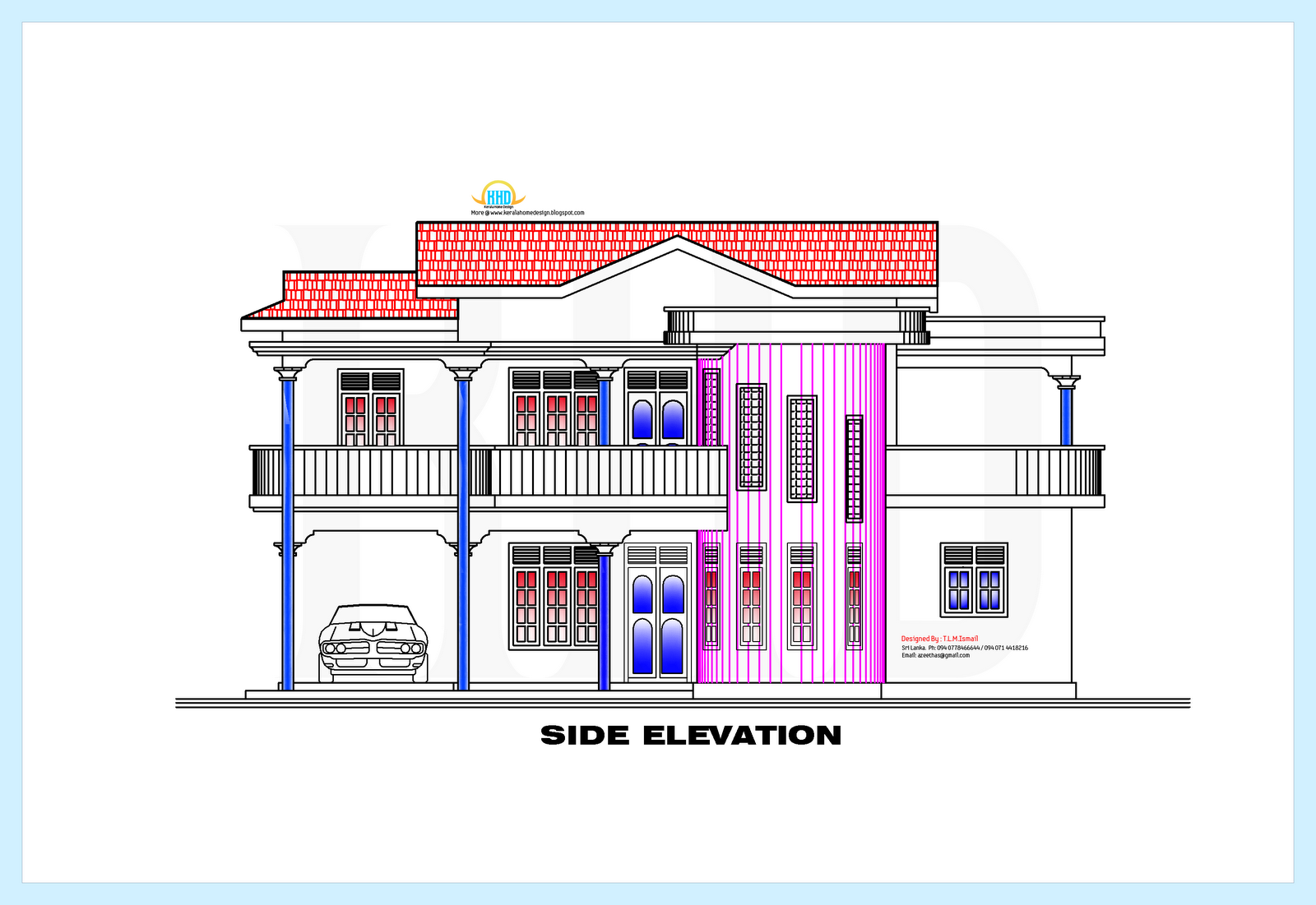 Srilankan style Home plan and elevation - 2230 Sq. Ft ...