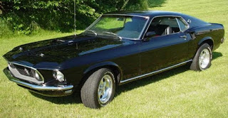 black 1969 ford mustang mach