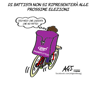 di battista, m5s, candidature, prossime elezioni, politica, vignetta, satira