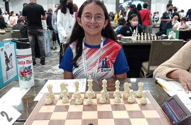 Niña costarricense de 12 años se proclama subcampeona mundial de ajedrez