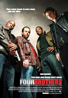 Quatro Irmãos Quatro irmãos adotados (Mark Wahlberg, Tyrese Gibson, André 3000 e Garrett Hedlund) vão juntos sepultar a mulher que os criou. No funeral, eles descobrem que a mãe pode ter sido assassinada e procuram fazer vingança. 