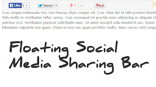 Add floating social media sharing buttons below Blogger post titles