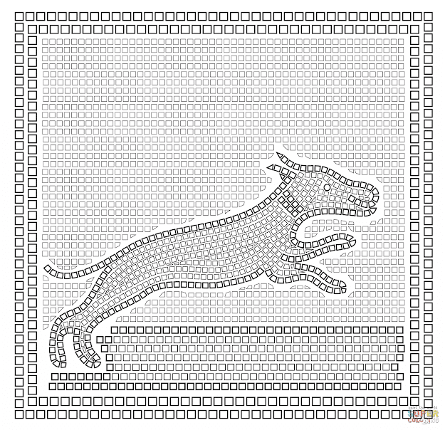 Click The Roman Mosaic With Hunting Scene Coloring Pages To View Printable  Version Or Color It Online Patible With Ipad And Android Tablets