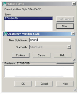 Cara Membuat Dinding dengan Multiline AutoCad