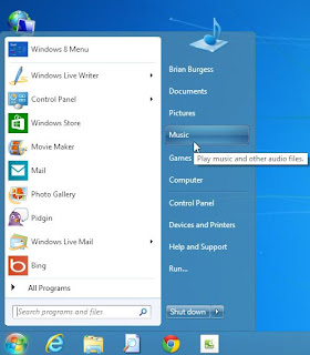 start menu