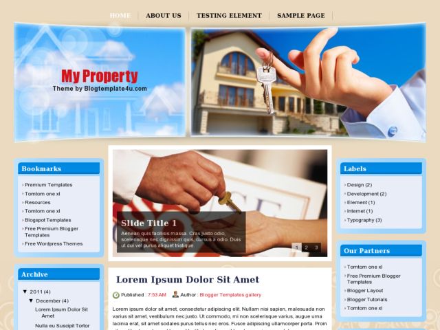 My Property Blogger Template