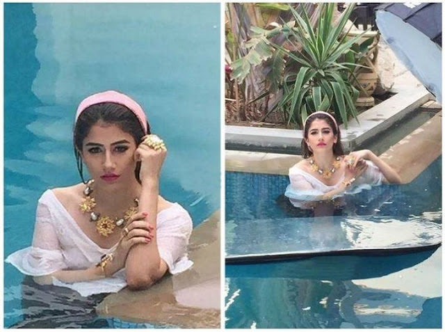 Syra Shehroz Water Pool PhotoShoot for Indian Brand 