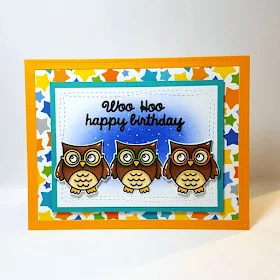 Sunny Studio Stamps: Woo Hoo Owl Birthday Card by Lindsey Sams.