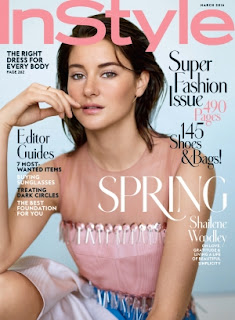 InStyle Magazine March 2016 Shailene Woodley on cover