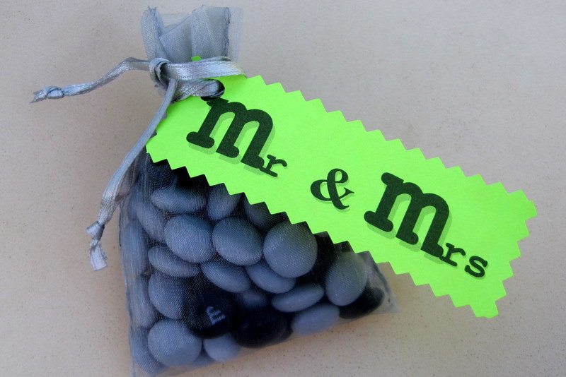 This clever idea for a wedding favor came from my mom's friend Karen
