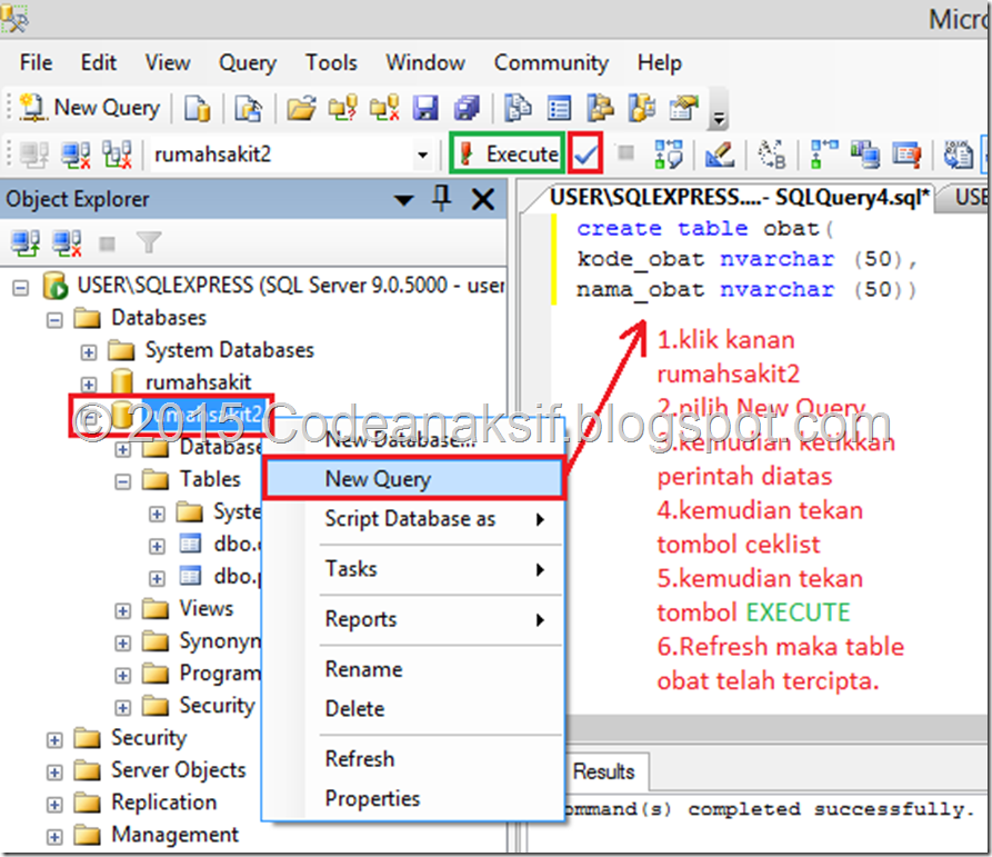 Membuat Table Menggunakan QUERY / CODING dengan SQL Server