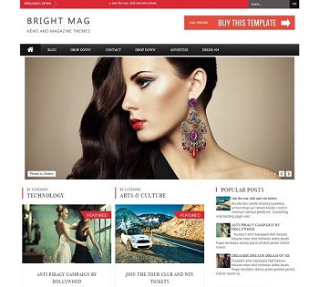 Template Blogspot - Bright - Responsive - phong cách tạp chí