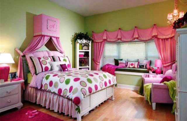 Kamar Tidur Anak Perempuan Minimalis Warna Pink