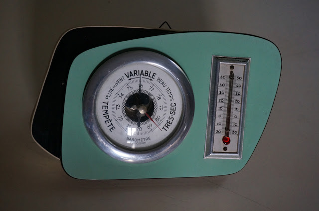 vintage barometer barometre formica annees 50 60 1950 1960 50s 60s